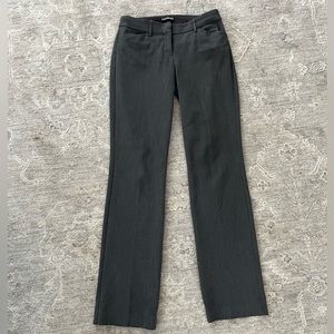 Express Editor Barely Boot Dress Pants 0 Charcoal Gray GUC